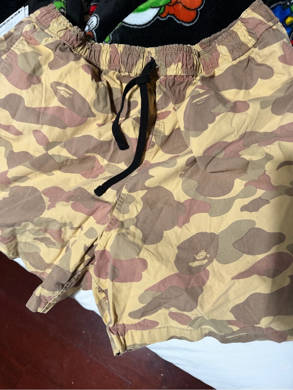 Bape Men’s Camo Swim Trunks in Tan, Brown